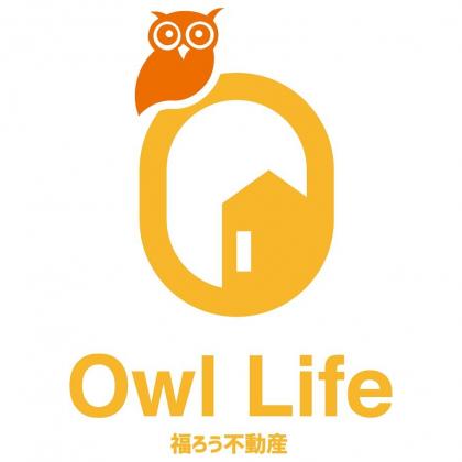 OWLLIFE（アウルライフ）のロゴマークです。 Owl ＝フクロウ！　福来朗が由来となっております。